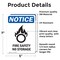 Signmission Fire Safety No Storage Sign, Vinyl Decal, 5in W x 7in L, 2PK OS-2PACK-NS-D-57-V-12656 - alternate 5
